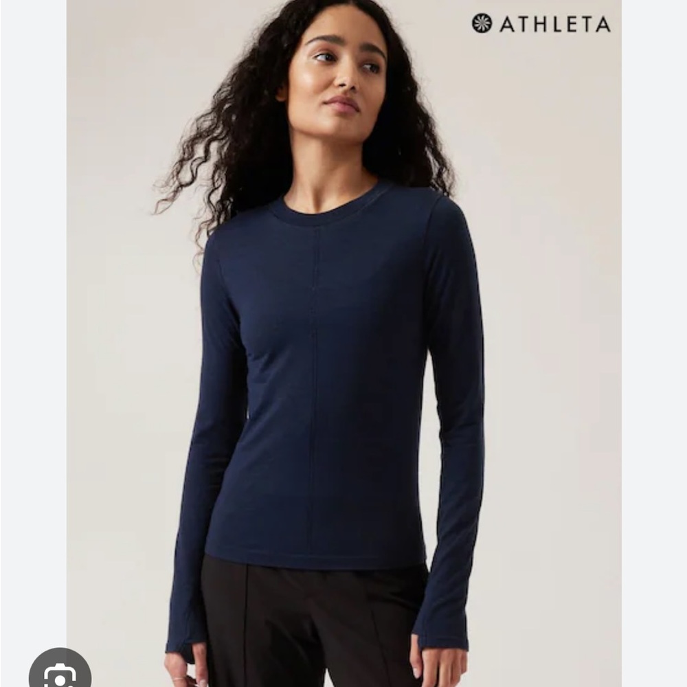 Athleta Momentum Seamless Long Sleeve Tee Top